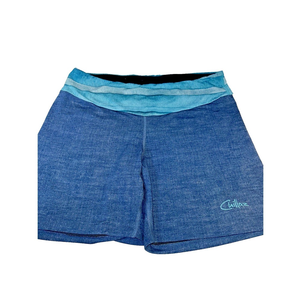 Handmade By Chillaz Womens Blue Heather Climbing Yoga Athletic Shorts Size US 10